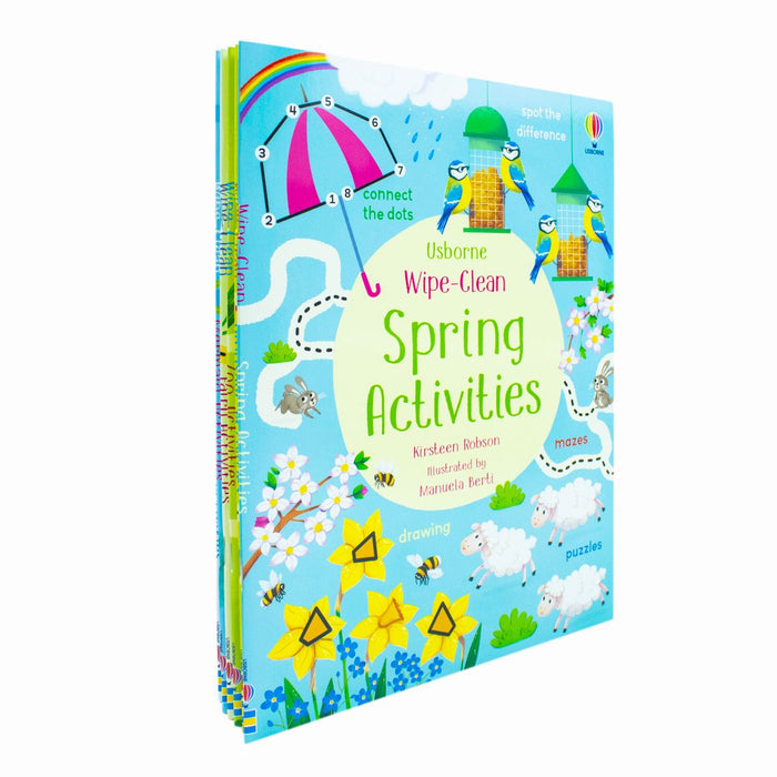 Usborne Wipe Clean Activities 6 Books Collection Set By Kirsteen Robson(Dinosaur Activities) - The Book Bundle