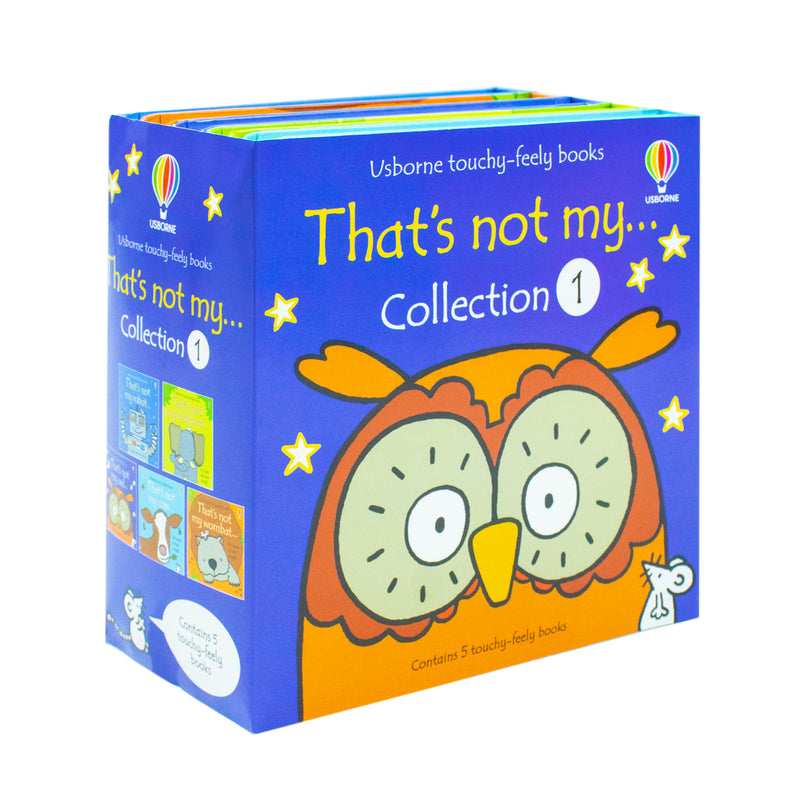 Usborne Touchy-Feely That's not my collection 5 Book Set (That's Not My Robot, Wombat, Qwl, Elephant, Cow) - The Book Bundle