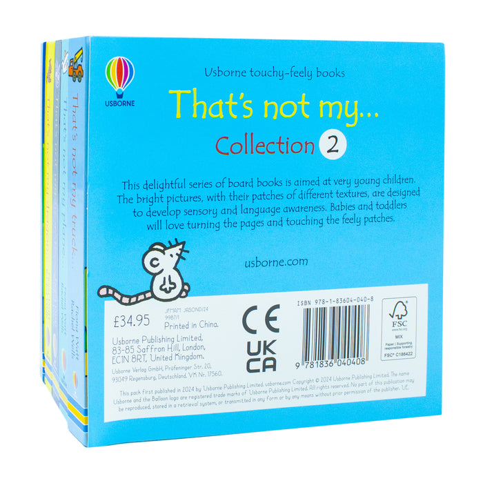Usborne Touchy-Feely Books That's Not my... Collection 2: 5 Books Set (Truck, Plane, Monster, Dragon, Bus) - The Book Bundle