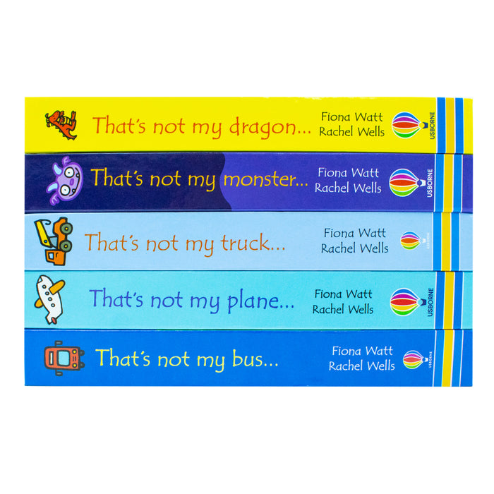 Usborne Touchy-Feely Books That's Not my... Collection 2: 5 Books Set (Truck, Plane, Monster, Dragon, Bus) - The Book Bundle