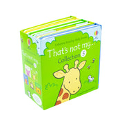 Set of five Usborne touchy-feely "That's Not My..." books featuring fox, giraffe, lion, piglet, and monkey, by Usborne Publishing.