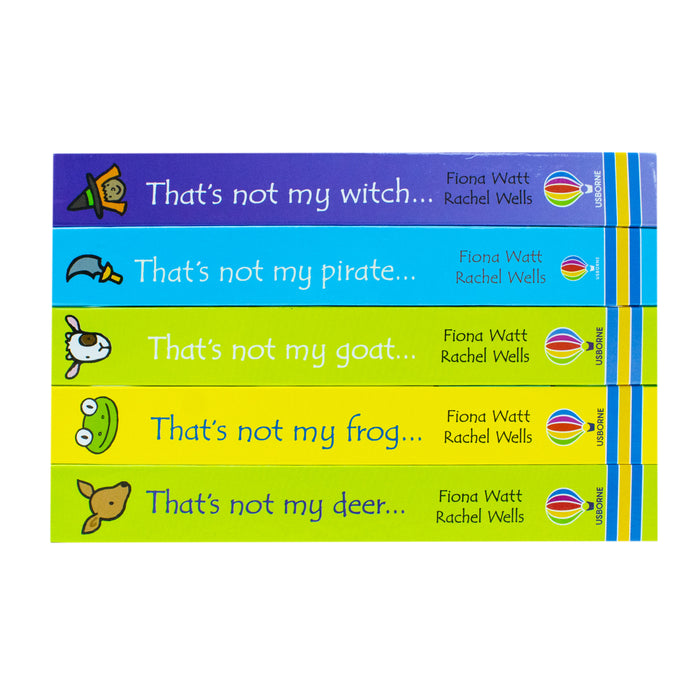 Usborne touchy-feely books That's not my... Collection 4: 5 Books Set (Witch, Pirate, Goat, Frog, Deer) - The Book Bundle