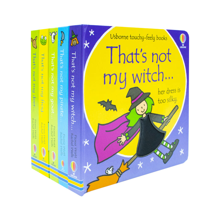 Usborne touchy-feely books That's not my... Collection 4: 5 Books Set (Witch, Pirate, Goat, Frog, Deer) - The Book Bundle