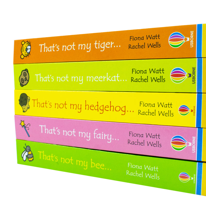 Usborne That's Not My... Collection 6: 5 tactile children's books featuring Bee, Fairy, Hedgehog, Meerkat, and Tiger by Fiona Watt.