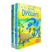 Usborne See Inside collection of 5 children's books with over 350 lift-the-flap pages, including "The World of Dinosaurs," by Alex Frith.