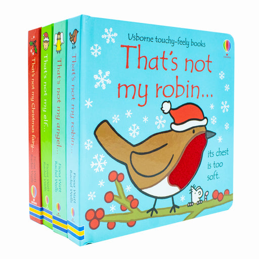 Usborne Touchy-Feely Thats not My Christmas Collection 4 Books Set (Christmas Fairy, Robin, Elf & Angel) - The Book Bundle