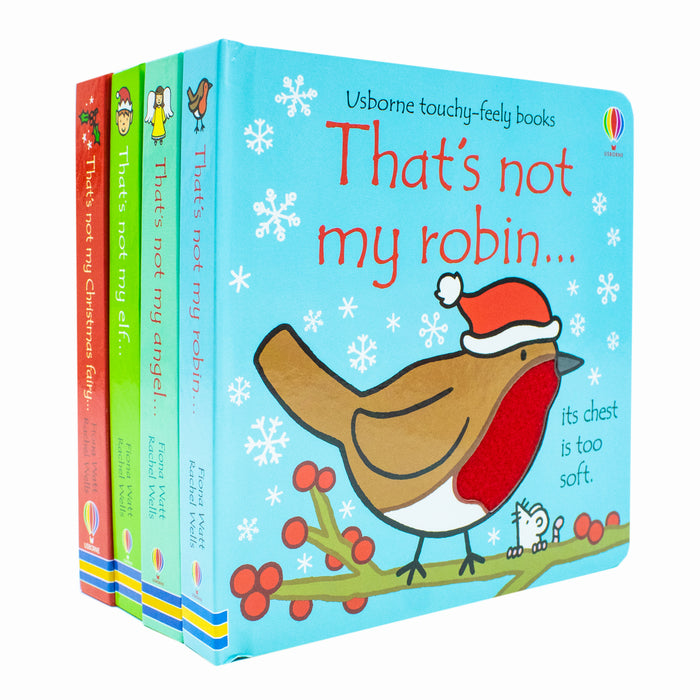Usborne Touchy-Feely Thats not My Christmas Collection 4 Books Set (Christmas Fairy, Robin, Elf & Angel) - The Book Bundle