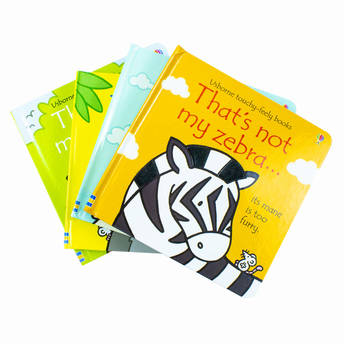 Usborne Touchy-Feely Thats not My Zoo Collection : Zebra and Friends 4 Books Collection Set (Zebra, Llama, Koala & Giraffe) - The Book Bundle