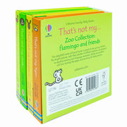 Usborne Touchy-Feely Thats not My Zoo Collection Set 2: Flamingo and Friends 4 Books Collection Set (Flamingo, Sloth, Kangaroo & Tiger) - The Book Bundle