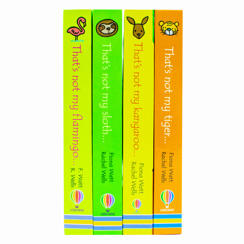 Usborne Touchy-Feely Thats not My Zoo Collection Set 2: Flamingo and Friends 4 Books Collection Set (Flamingo, Sloth, Kangaroo & Tiger) - The Book Bundle