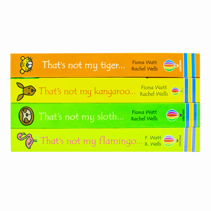 Usborne Touchy-Feely Thats not My Zoo Collection Set 2: Flamingo and Friends 4 Books Collection Set (Flamingo, Sloth, Kangaroo & Tiger) - The Book Bundle