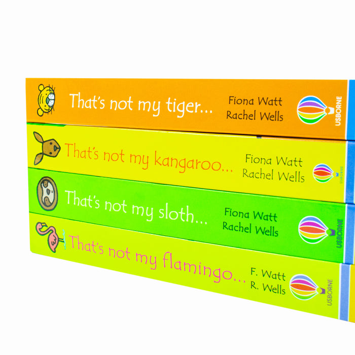 Usborne Touchy-Feely Thats not My Zoo Collection Set 2: Flamingo and Friends 4 Books Collection Set (Flamingo, Sloth, Kangaroo & Tiger) - The Book Bundle