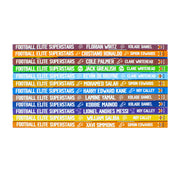 Football Elite Superstars 12-book box set by Simon Edwards, featuring Kobbie Mainoo and Lionel Messi, published by Fox Eye Publishing.
