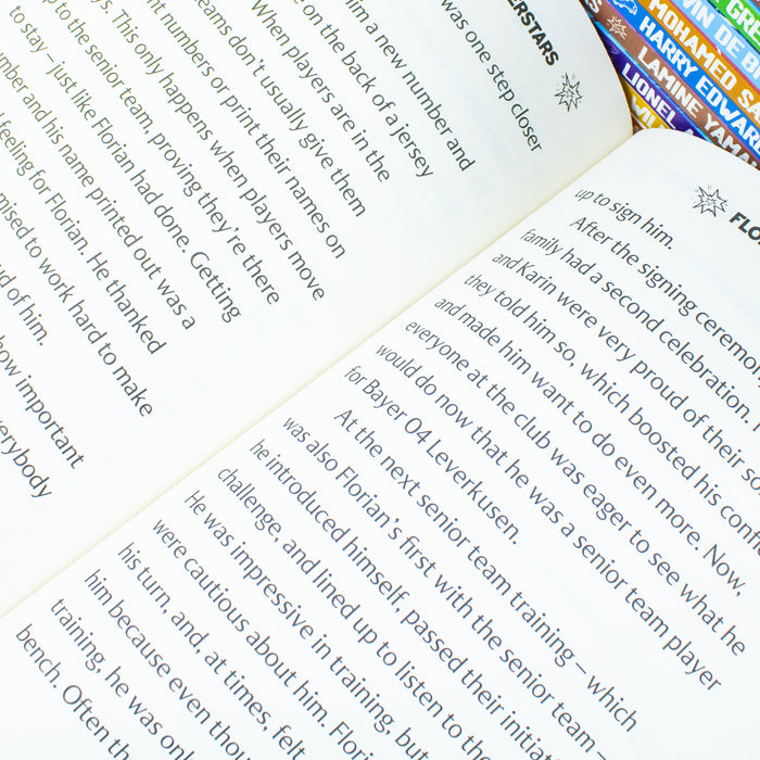 Football Elite Superstars 12 Books Box Set by Simon Edwards Kobbie Mainoo, Lionel Messi - The Book Bundle