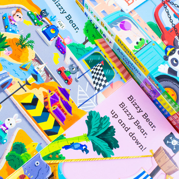 Bizzy Bear Series 5 Books Collection Bundle Set(Fun Park, Breakdown Truck, Aeroplane Pilot) - The Book Bundle