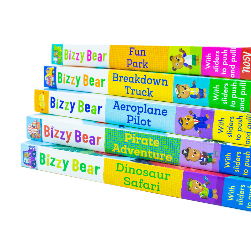 Bizzy Bear Series 5 Books Collection Bundle Set(Fun Park, Breakdown Truck, Aeroplane Pilot) - The Book Bundle