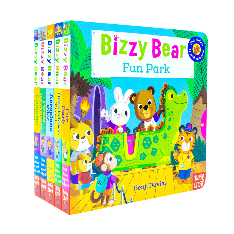 Bizzy Bear Series 5 Books Collection Bundle Set(Fun Park, Breakdown Truck, Aeroplane Pilot) - The Book Bundle
