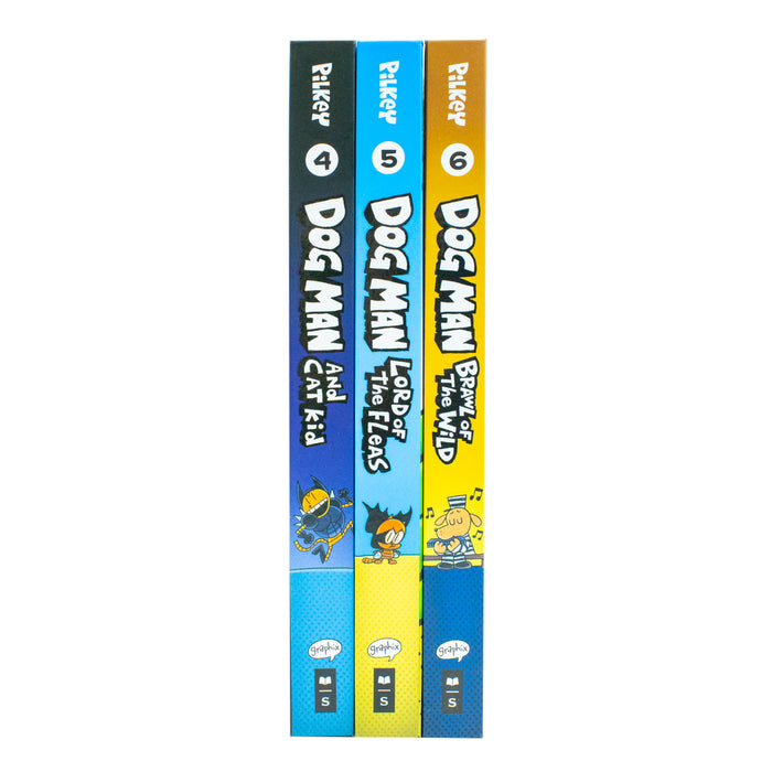 Dog Man: The Cat Kid Collection 3 Books Box Set by Dav Pilkey (Books 4-6) Hardcover - The Book Bundle