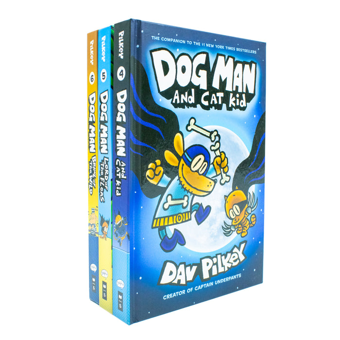 Dog Man: The Cat Kid Collection 3 Books Box Set by Dav Pilkey (Books 4-6) Hardcover - The Book Bundle