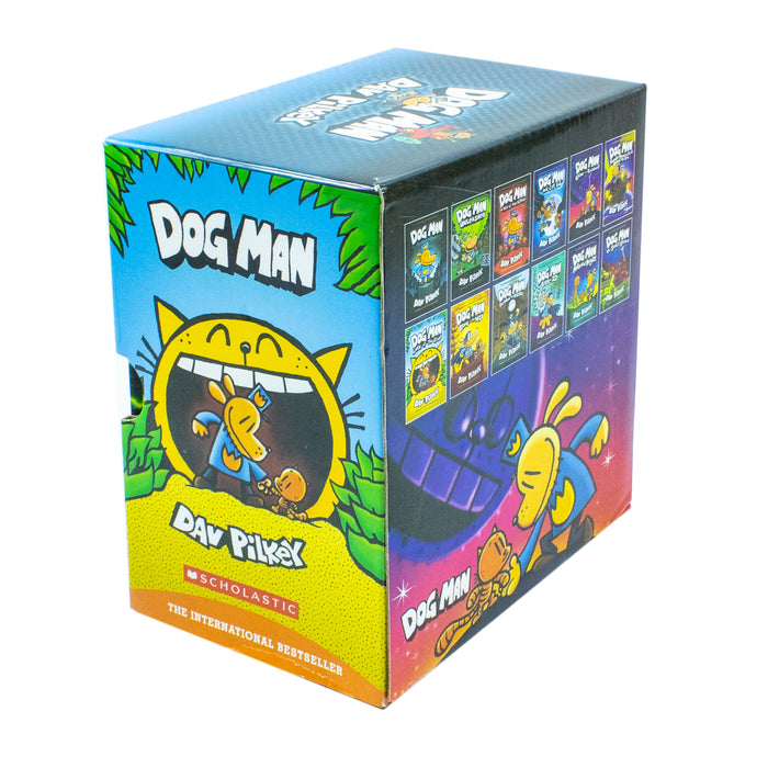 Dog Man (Book 1-12) by Dav Pilkey 12 Books Collection Set (Dog Man, Unleashed, A Tale of Two Kitties, Dog Man and Cat Kid) - The Book Bundle