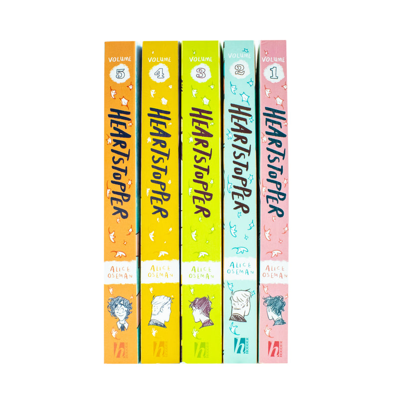 Heartstopper Series by Alice Oseman 5 Books Collection Set (Volumes 1-5) - The Book Bundle