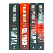 Devil's Night Series 4-book collection by Penelope Douglas, including Corrupt and Hideaway, displayed with book covers.