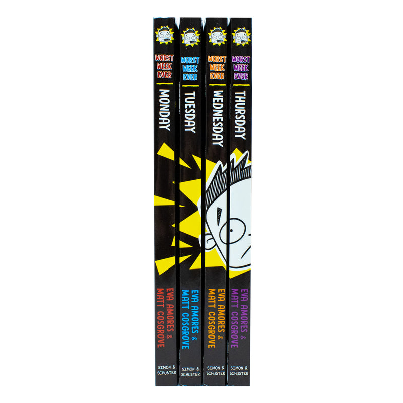 Eva Amores Worst Week Ever! Series 4 Books Collection Set Monday, Wednesday - The Book Bundle