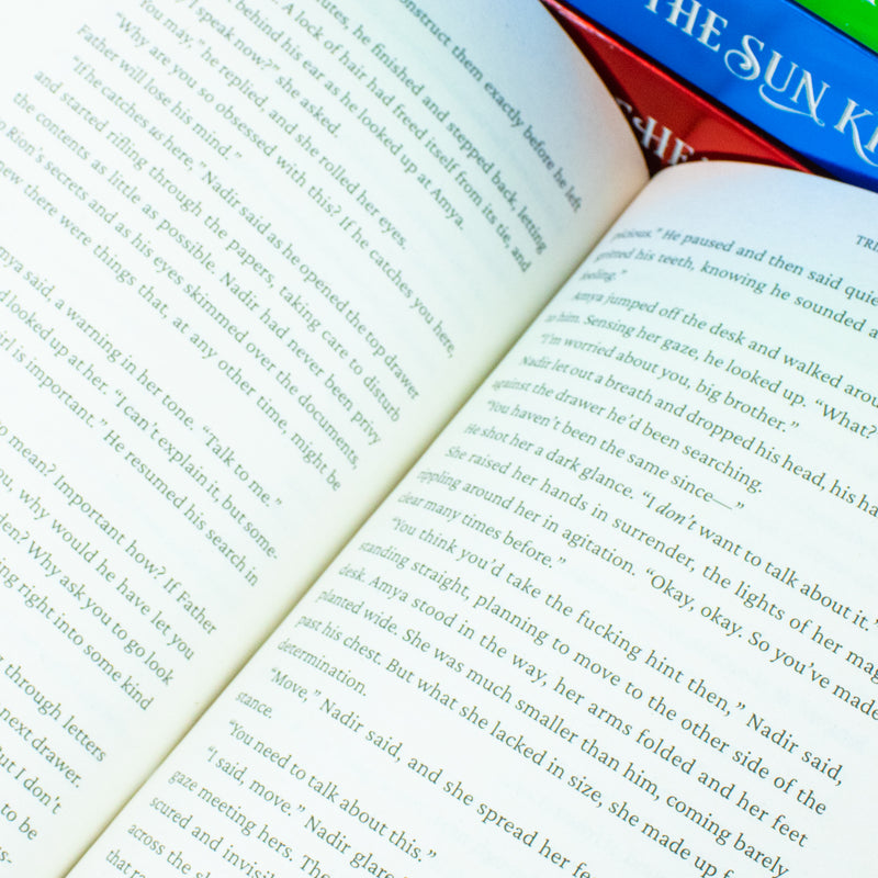 Orbit Ltd Artefacts of Ouranos Series 4-book collection set by Nisha J. Tuli, including Trial of the Sun Queen and Rule of the Aurora King
