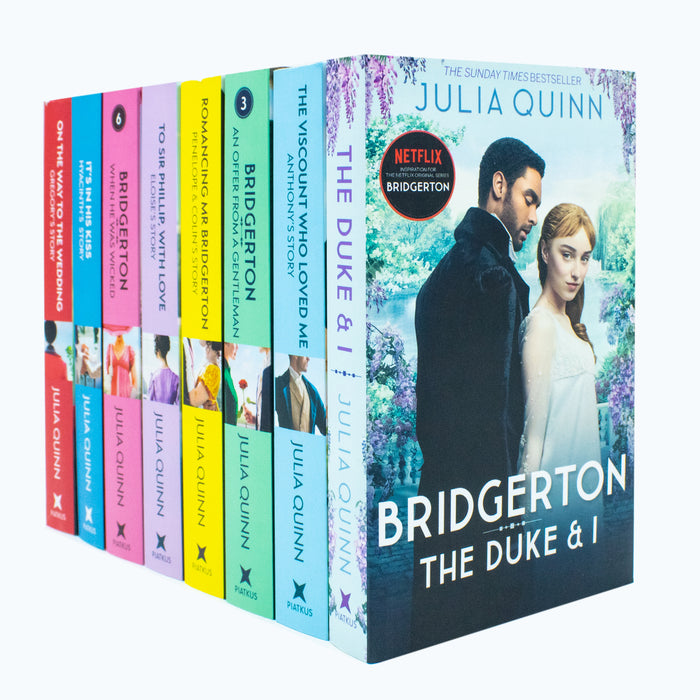 Bridgerton Family Book Series Complete Books 1 - 8 Collection Set by Julia Quinn - The Book Bundle