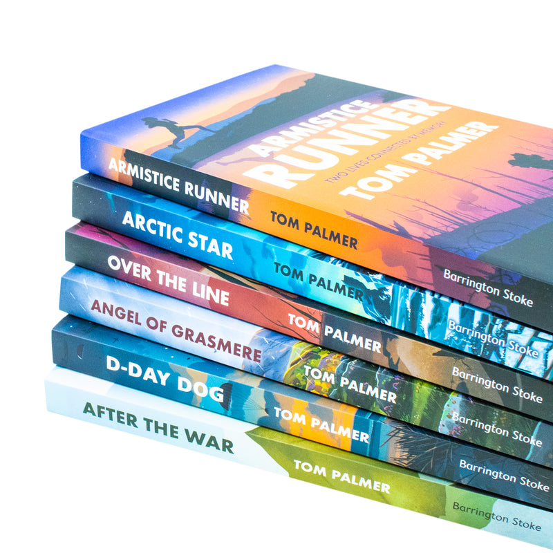 Tom Palmer Historical Heroes Collection of 6 books by Barrington Stoke Ltd, featuring inspiring wartime stories.