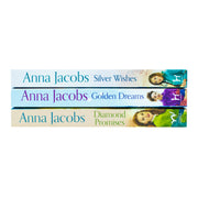 Set of three Jubilee Lake Series books by Anna Jacobs including Silver Wishes, Golden Dreams, and Diamond Promises.