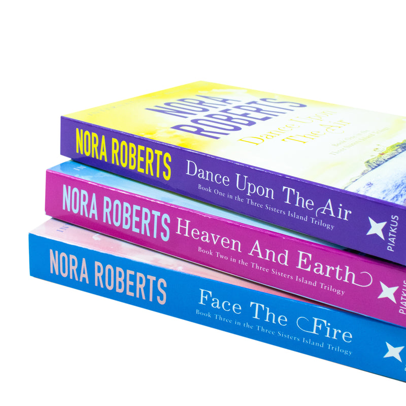 Three Sisters Island Trilogy Collection 3 Books Set By Nora Roberts (Dance Upon The Air, Heaven And Earth, Face The Fire) - The Book Bundle