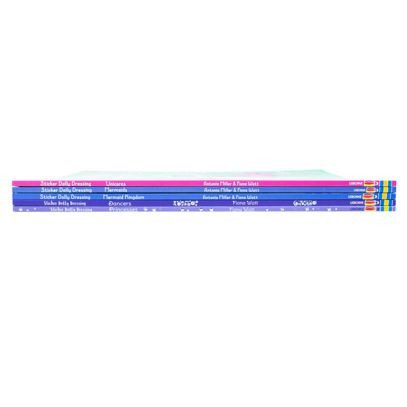 Usborne Sticker Dolly Dressing 5 Books Set (Sticker Dolly Dressing Unicorns, Sticker Dolly Dressing Mermaids) - The Book Bundle