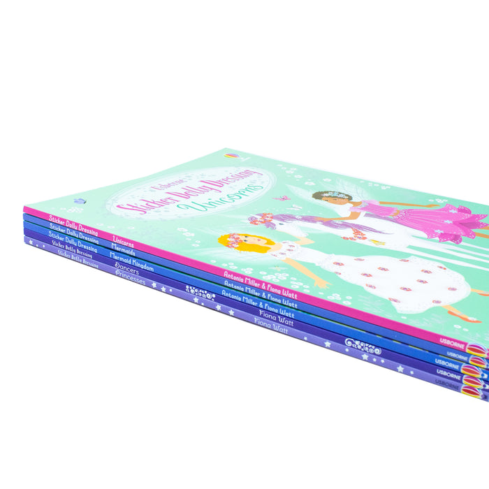 Usborne Sticker Dolly Dressing 5 Books Set (Sticker Dolly Dressing Unicorns, Sticker Dolly Dressing Mermaids) - The Book Bundle