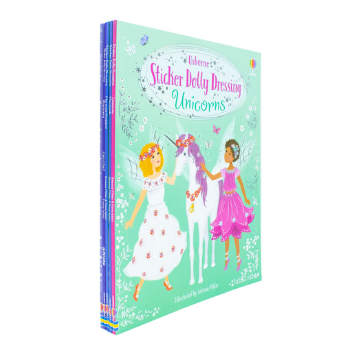 Usborne Sticker Dolly Dressing 5 Books Set (Sticker Dolly Dressing Unicorns, Sticker Dolly Dressing Mermaids) - The Book Bundle