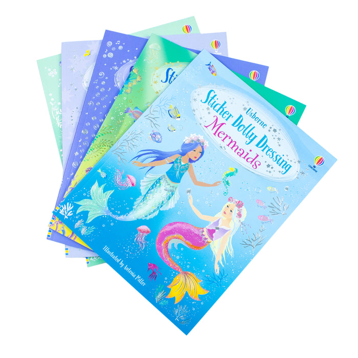 Usborne Sticker Dolly Dressing 5 Books Set (Sticker Dolly Dressing Unicorns, Sticker Dolly Dressing Mermaids) - The Book Bundle