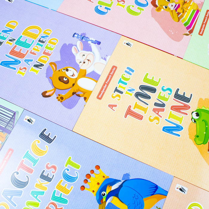 My Proverb Stories Collection (12 Volume Boxed Set) (Honesty is the Best Policy, Better late than Never, Practice Makes Perfect, All That Glitters is not Gold & More) - The Book Bundle