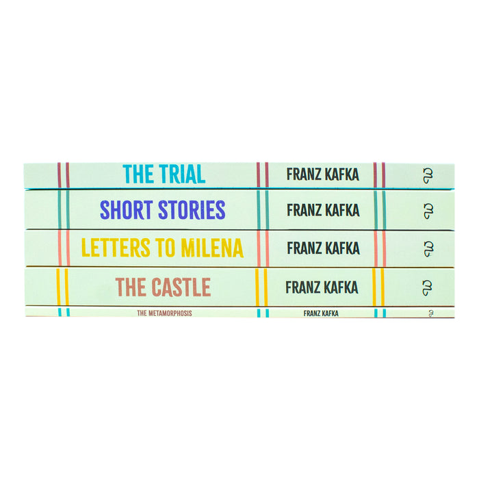 Curated Works of Franz Kafka 5 Books Collection Boxed Set (The Trial, Short Stories, Letters to Millena, The Castle & The Metamorphosis) - The Book Bundle