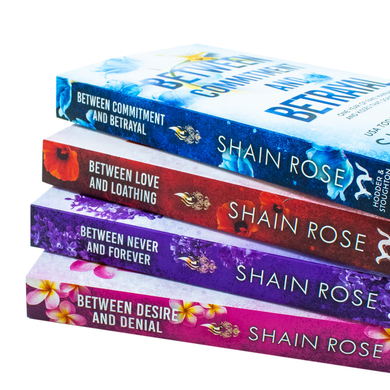 Hardy Billionaires Series by Shain Rose 4-book collection set, including Between Desire and Denia, published by Hachette UK.