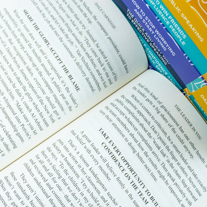 Dale Carnegie Collection 7 Books Set (The Art of Public Speaking, How To Stop Worrying And Start Living, Quick And Easy Way To Effective Speaking, How To Enjoy Your Life and Job, Leader in You) - The Book Bundle