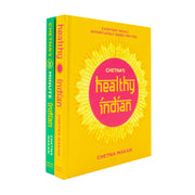 Chetna Makan 2 Books set featuring "Chetna's Healthy Indian" and "30-minute Indian" cookbooks by Mitchell Beazley Ltd.