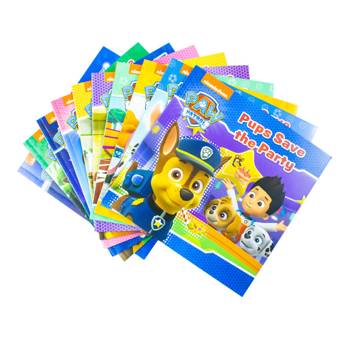 Paw Patrol Favourite Stories 10 Books Collection Set (Pups save the party, Pups Jungle Trouble, Pups Save A Pizza Tower, Jet To The Rescue) - The Book Bundle