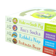Julia Donaldson Tales From Acorn Wood Series Collection 4 Books Set (Fox's Socks, Hide-And-Seek Pig, Rabbit's Nap, Postman Bear) - The Book Bundle