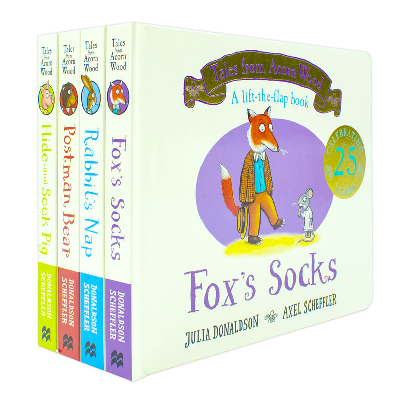 Julia Donaldson Tales From Acorn Wood Series Collection 4 Books Set (Fox's Socks, Hide-And-Seek Pig, Rabbit's Nap, Postman Bear) - The Book Bundle