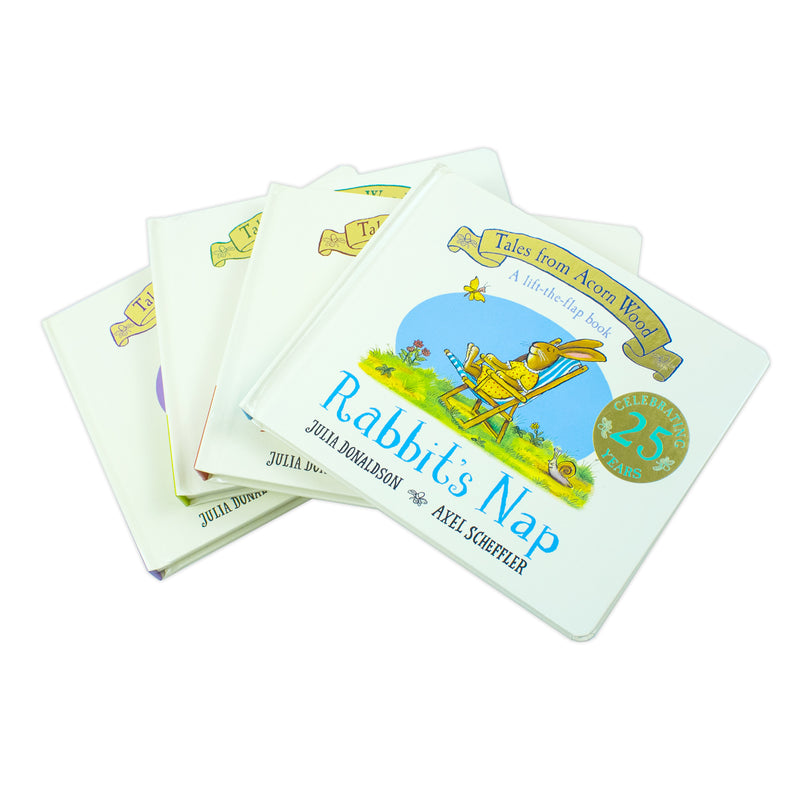 Julia Donaldson Tales From Acorn Wood Series Collection 4 Books Set (Fox's Socks, Hide-And-Seek Pig, Rabbit's Nap, Postman Bear) - The Book Bundle
