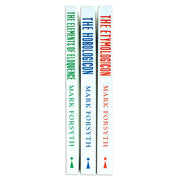 Set of three Mark Forsyth books including The Etymologicon, Elements of Eloquence, and Horologicon by Icon Books Ltd.