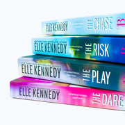 Elle Kennedy Briar U Series Books 1-4 collection set by Bloom Books, featuring The Chase, The Risk, The Play, and The Dare.