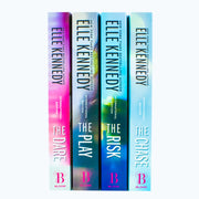 Elle Kennedy Briar U Series Books 1-4 collection set by Bloom Books, featuring The Chase, The Risk, The Play, and The Dare.
