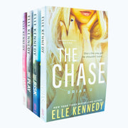 Briar U Series Books 1-4 collection set by Elle Kennedy, Bloom Books Ltd, featuring The Chase, The Risk, The Play, and The Dare.
