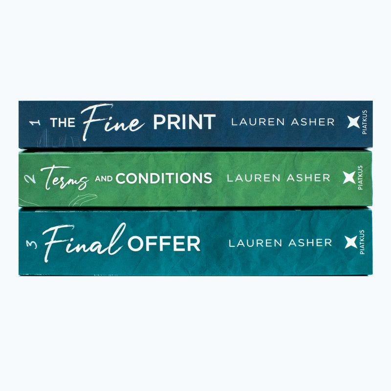 Lauren Asher Dreamland Billionaires Series 3-book set including The Fine Print, Terms and Conditions, and Final Offer by Piatkus